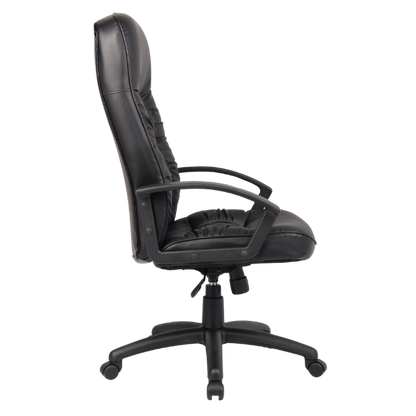 Executive High-Back Leather Plus Boss Chair - Black