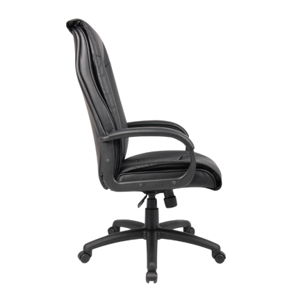 Executive Comfort: Boss High Back Padded Chair in Black