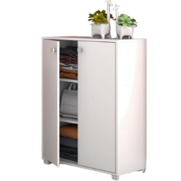 White Multipurpose Cabinet with 2 Doors by BRV