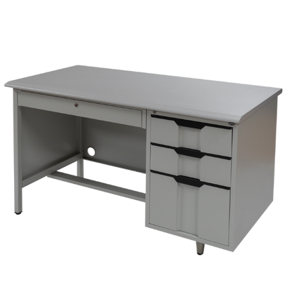 1200 x 600 Metal Desk with Single Pedestal: Sturdy and Efficient Workspace Solution
