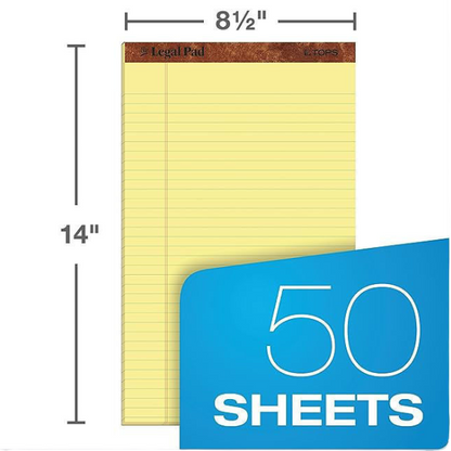 Tops Perforated Ruled Legal Pad - Full Size (F/S)