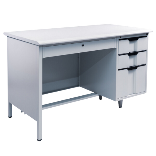 1600 x 600 Metal Desk with Single Pedestal: Sturdy and Efficient Workspace Solution