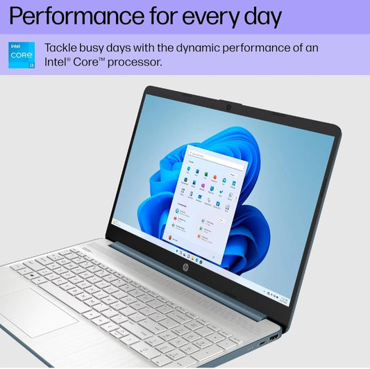 HP 15.6" Laptop: Core i3, 8GB RAM, 256GB SSD, Win 11, Blue